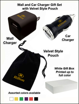 Wall Charger and Car Charger Gift Set